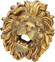 Garden Decorative Wall Mount Lion Head Nozzle Column Pond Fountain Nozzle Stylish Outdoor Water Feature Spitter