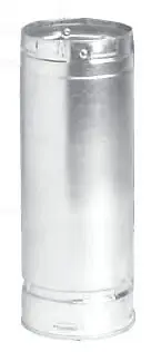 Metal-fab 4m24 Double Wall Round Gas Vent Pipe, 4 in Dia X 24 in L X 1/4 in Thk,