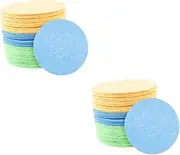 [Baluue] 2sets Makeup Sponge Wood Pulp 30 Compressed Facial Sponges for Deep Cleaning 30pcs*2