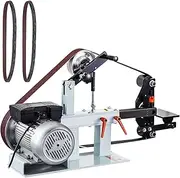 VEVOR 2Hp Belt Grinder Constant Speed 2 X 82 inch Belt Disc Sander with 3 Grinding Wheel Bench Sander 12 inch Wheel and Flat Platen Tool Rest for Knife Making