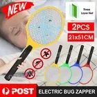2x Bug Zapper Electric Tennis Racket Mosquito Fly Swatter Insect Killer Handheld