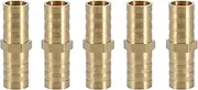 Brass Barbed Straight 2-Way Tube Connector Fittings Join 6mm To 20mm OD Pneumatic, Fluid and Gas Piping(12mm(5pcs))