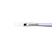 Jasart Long Flat Size 1/2 Acrylic/Watercolour Paint Brush Synthetic WHT Taklon