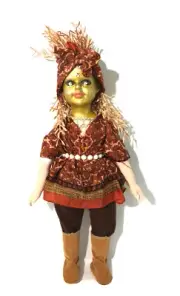 Creepy Horror Doll-Hand Made, OOAK- 19” Porcelain. Gothic, Shelf Sitter Doll.