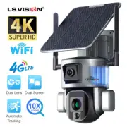 4G LTE Mobile WiFi Solar Security Camera System 4K 8MP 10X Zoom Wireless PanTile