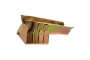 Milodon Oil Pan Steel Gold Iridite 6 qt. Chevy Small Block 1986-Up RH Dipstick With Windage Tray Each