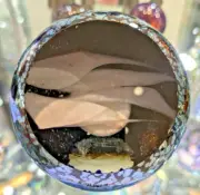 Hand Blown Art Glass Full Moon from Glass Eye Studio Celestial Series