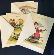 Vintage Lot 3 Anna Liese Get Well Cards W/envelopes Cirlca 84,88,93