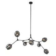 UGE Lindsey Adelman Replica 8 Light Branching Bubble Chandelier - Black/Smoke
