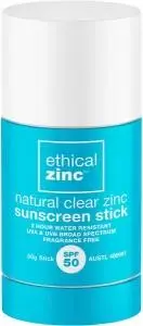 Ethical Zinc Natural Clear Zinc Sunscreen Stick SPF 50 50g