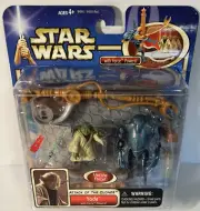 Star Wars Attack Of The Clones 2002 Yoda With Force Power Action Fig,MISP(B99)