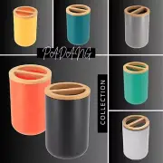 Toothpaste and Toothbrush Holder Padang with Bamboo Top