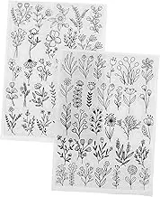 Beatifufu Quilting Supplies 2 Sheets of Water Soluble Embroidery Patterns Soluble Stabilizer for Hand Embroidery