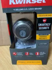 Kwikset Signatures 985 Series Satin Nickel w/SmartKey Double Cylinder Deadbolt