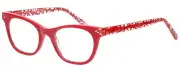 Calabria EB Florence Cat-Eye Reading Glasses +7.00 Red Crystal Women