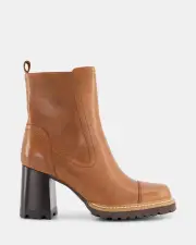 Shelly Shen Baxley/Dk Brandy Womens Boots 10