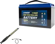 Adventure Kings AGM Deep Cycle Battery 115AH + Rechargeable Lithium LED Worklight