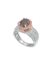 Suzy Levian Two-Tone Silver 4.65 ct. tw. Gemstone Statement Ring