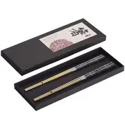 Chopsticks Reusable Titanium Plated Metal Chopsticks 304 Stainless Steel Chop...