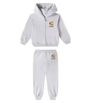 [Moschino Kids] Moschino Kids Cotton hoodie and sweatpants set Y 14 grey