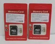 Micro SD Card 128GB Each Pack Of 2 W/ Adapter For Phones Cameras Etc New