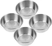 Luxshiny 4pcs Stainless Steel Dipping Cups for Rice Wine Stylish Seasoning Bowls Multi Use Snack Containers for Kitchen Parties BBQ and Outdoor Events