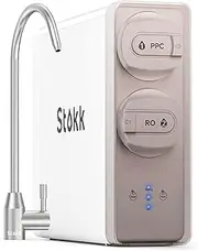 Stokk Reverse Osmosis System, 400 GPD Fast Flow Tankless RO Reverse Osmosis Water Filter System, Under Sink Water Filtration System, 2:1 Pure to Drain, Reduces TDS