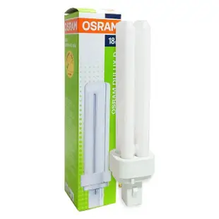 【Osram 歐司朗】10入 DULUX-D 18W 827 黃光 2P 緊密型螢光燈管 同飛利浦PL-C _ OS170020