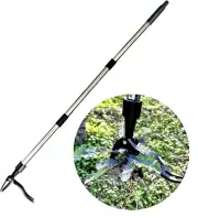Stand up Stainless Steel Weeder Hand Tool,58Inch Weed Puller Tool,3-Part Detacha