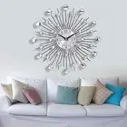 33cm Round Metal Wall Clock Quartz Movement Hanging Wall Watches for Living Room