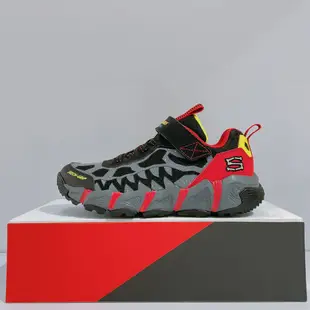 SKECHERS VELOCITREK 中童 黑紅色 魔鬼氈 運動 休閒鞋 402229LBKRD