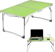 Exquisite Folding Table Foldable Laptop Table Stand Portable Desk for Writing, Studying, Eating Breakfast Bed Tray for College Dorm Ideal for Watching Movies on Bed/Sofa Green
