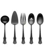 Oneida James Street Satin Black 5 Piece Hostess Set