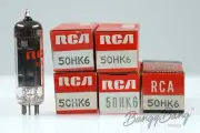 5 Vintage RCA 50HK6 7 pin Miniature Pentode Power Output Audio Vacuum Tube Valv