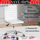 Artiss Office Chair Computer Desk Low Back PU Leather Gaming Chairs White New