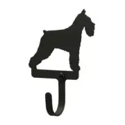 Village Wrought Iron WH-242-S Small Wall Hook - Schnauzer - Black
