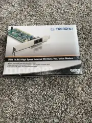 TRENDnet TFM-PCIV92A 56K High Speed Internal PCI Modem - Data/Fax/Voice - New