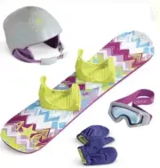 American Girl Doll Star of the Slopes & Snowboard and Helmet Ski Sets NEW In Box
