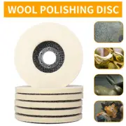 10Pcs 4.5'' Wool Felt Polishing Wheel Buffing Pads Disc For Angle Grinder Metal
