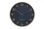 WALLACE Petrol Blue 41cm Silent Wall Clock by One Six Eight London