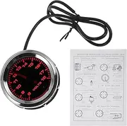 X AUTOHAUX 2" 52mm DC 12V Voltage Gauge Colorful Analog Voltmeter Gauge 8-18V 1 Pc Cable Universal Car Voltage Meter Chrome Plating Black White