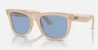 RAY-BAN WAYFARER REVERSE Lenny Kravitz Sunglasses Opal Beige/ Blue Size M/L -53