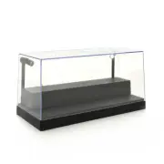1:24/1:43 Black Base LED Lighted Display Case Crystal Clear Cover Stackable