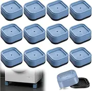 12 Pack Furniture Risers Stackable Table Risers 1.38 Inch Heavy Duty Adjustable Bed Table Leg Extender Furniture Leg Risers Furniture Lifts Support for Beds Desks Sofa Tables and Chairs (Baby Blue)
