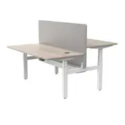 Modern Furniture MARLO 2 People Workstation Dual Lift 1.4M - Oak & White