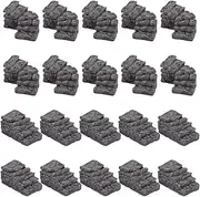 PLIGREAT 20 Pcs Miniature Stone Steps, Mini Garden Figurines Fairy Garden Ornament Resin Bridge Stair Stone for Micro Landscaping Yard Bonsai Decor