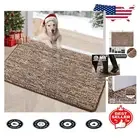 Machine Washable Non-Slip Doormat, Coffee/Brown 32x40"