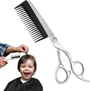 Professional Hair Scissors, Professional Salon Scissors, 2-in-1 Hairdressing Tools with Detachable Comb Thinning Shear for Bathroom Grooming Travel Salon Hairstylist Home Men Women Kids Elderly
