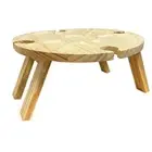1X(Wooden Folding Picnic Table with Wine Glass Holder - Portable 2 in 18859