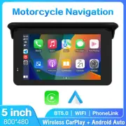 5" Motorcycle Navigator Wireless CarPlay Android Auto with camera &TPMS